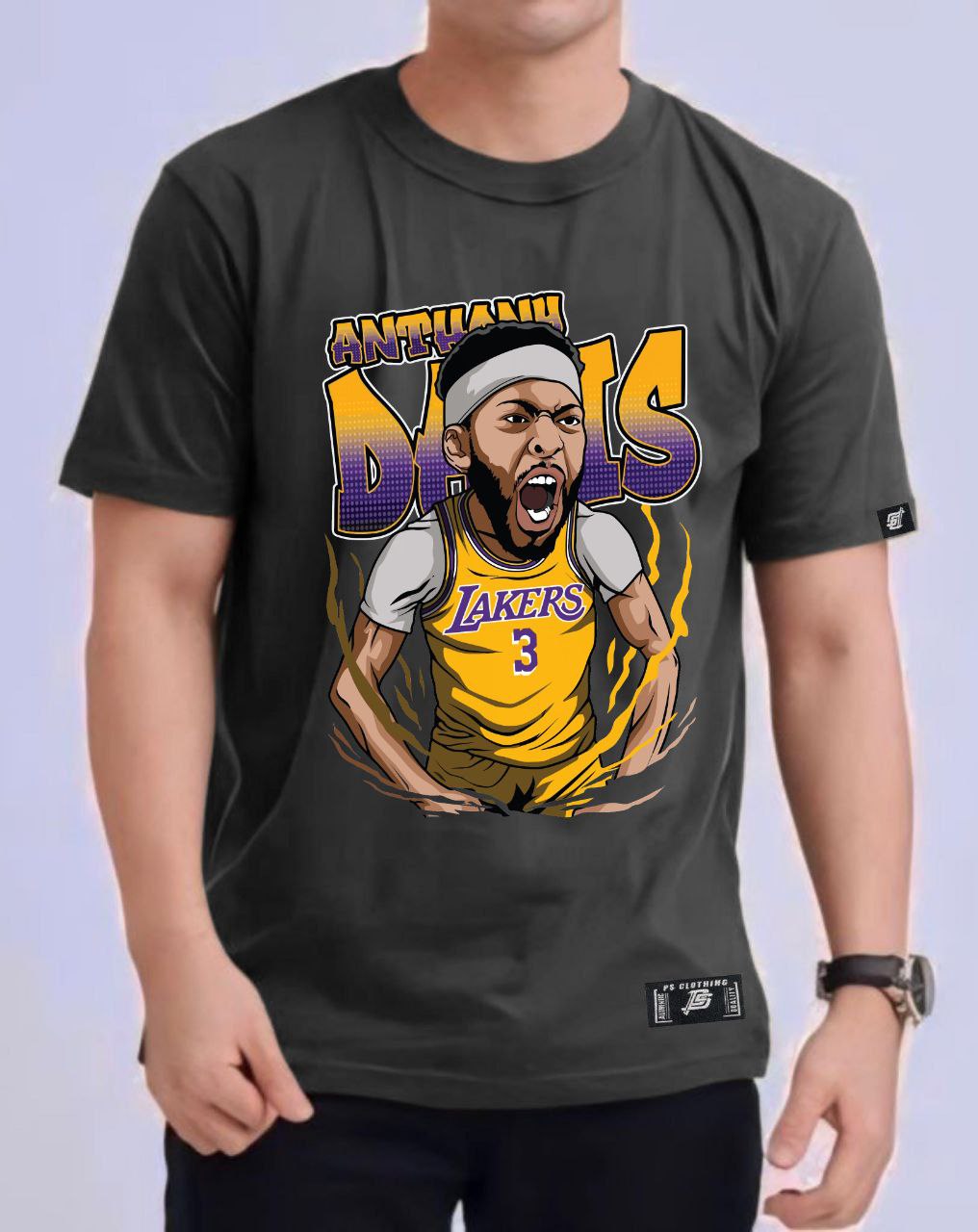 NBA ANIME "ANTHONY DAVIS" ROUND NECK REGULAR FIT PREMIUM DESIGN