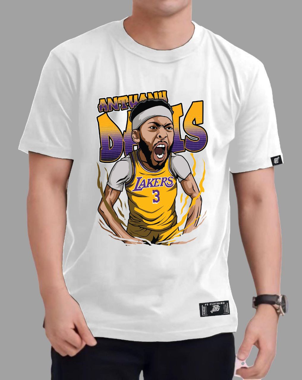 NBA ANIME "ANTHONY DAVIS" ROUND NECK REGULAR FIT PREMIUM DESIGN