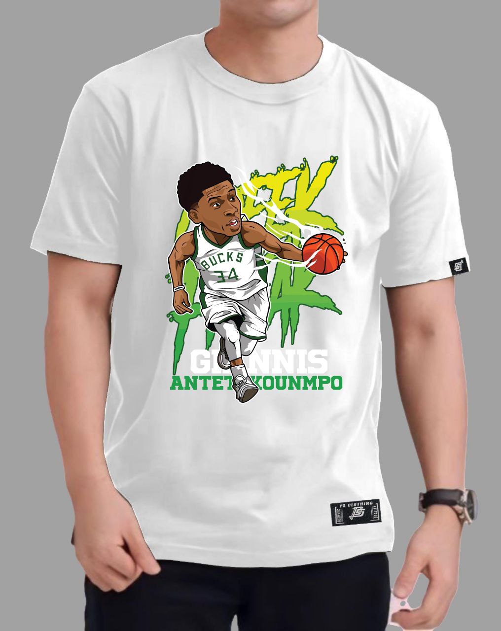 NBA ANIME "GIANNIS FREAK" ROUND NECK REGULAR FIT PREMIUM DESIGN