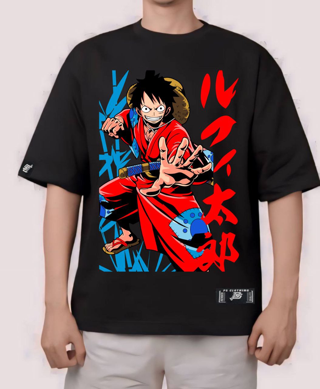 STRAW HAT LUFFY "LAND OF WANO OUTFT" OVERSIZE PREMIUM SHIRT